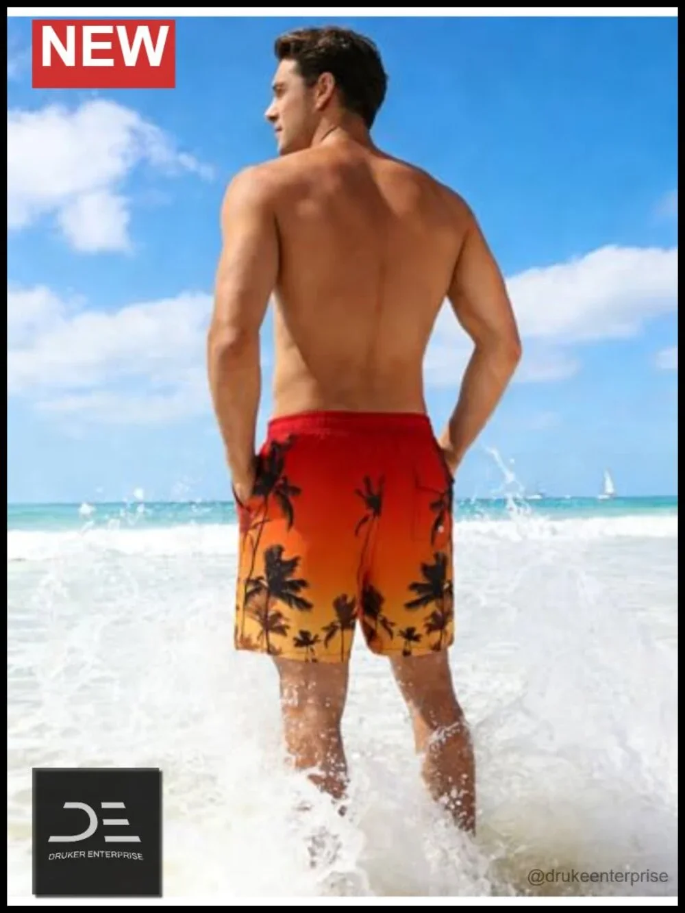 Mens Swim Trunks with Compression Liner 5 Inseam Quick Dry 2 in 1 Board Shorts